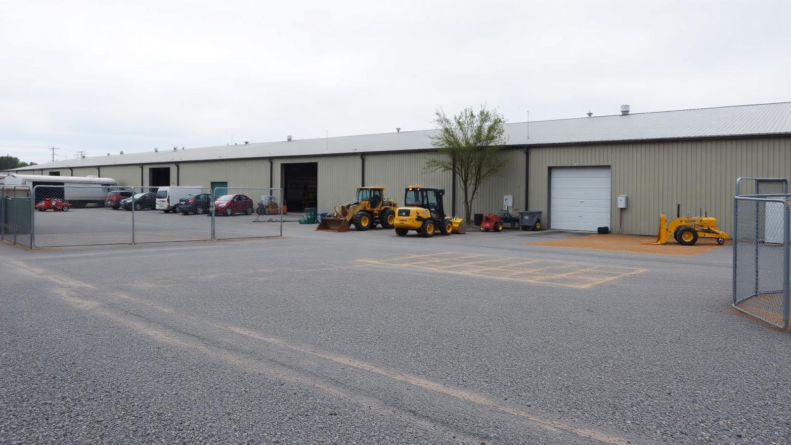 Industrial outdoor storage yard at Iron Gate, Bellingham